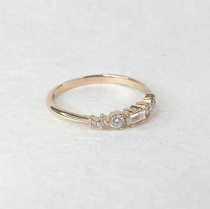 Small Straight Cluster Ring - Troupand Jewellery