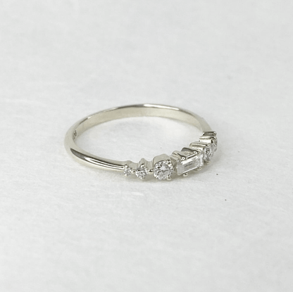 Small Straight Cluster Ring - Troupand Jewellery