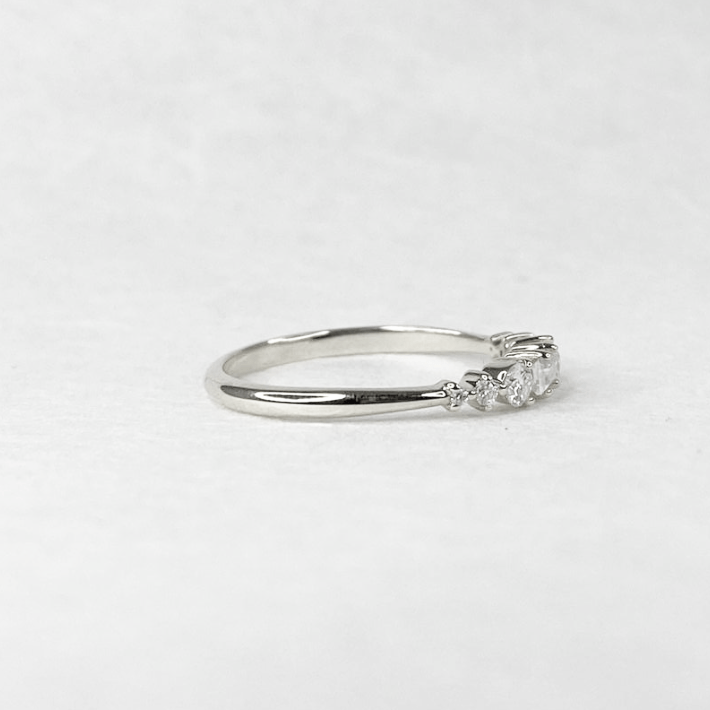 Small Straight Cluster Ring - Troupand Jewellery