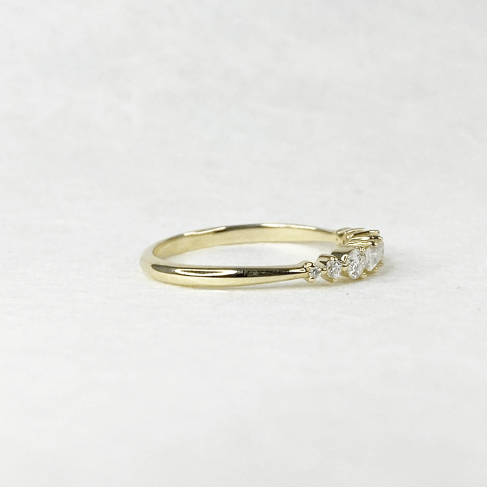 Small Straight Cluster Ring - Troupand Jewellery