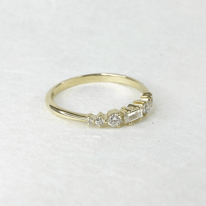 Small Straight Cluster Ring - Troupand Jewellery