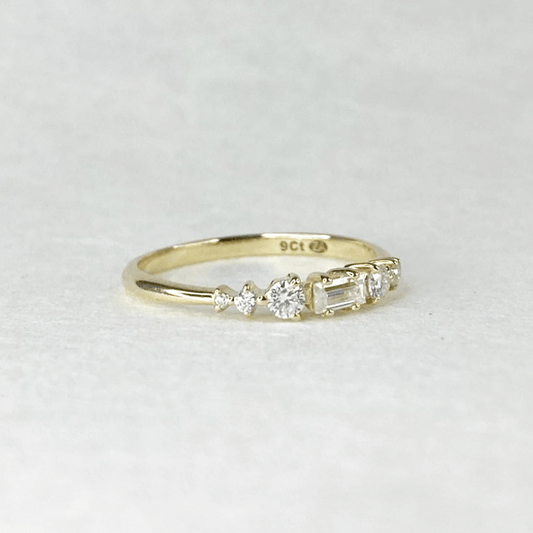 Small Straight Cluster Ring - Troupand Jewellery